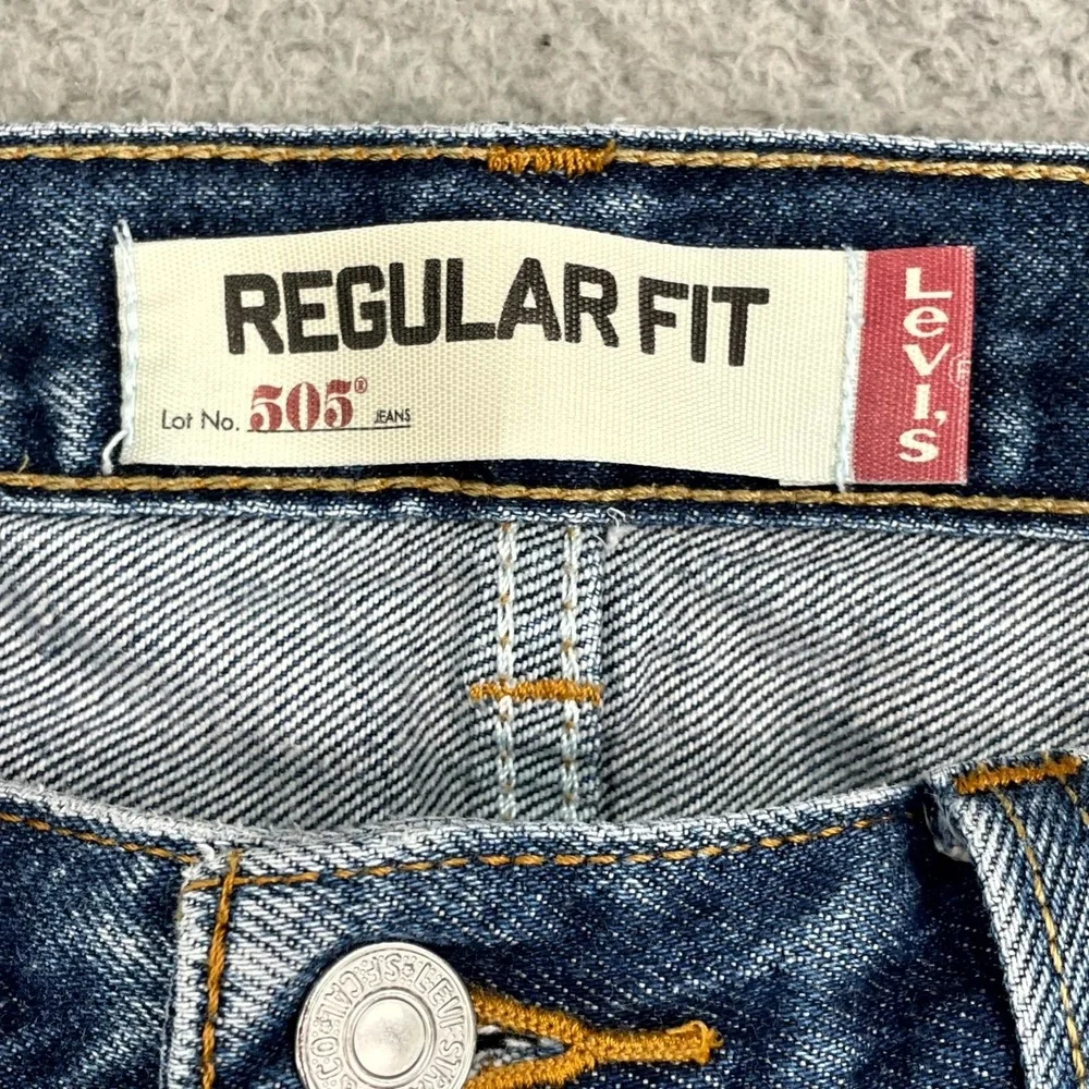 Vintage Levi's 505 Jeans Mens 34x26.5* Straight Fit 90s Workwear Y2K Streetwear - Picture 8 of 14